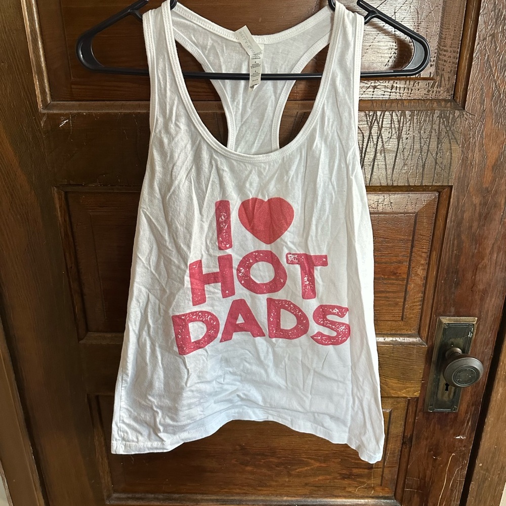 I ♥️ hot dads White Tank Top